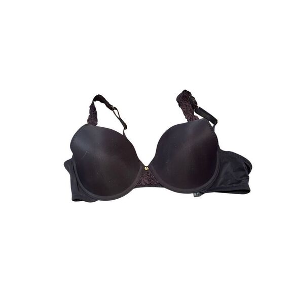 Natori BRA 38C feather full coverage bra black NEW wired - Picture 1 of 4
